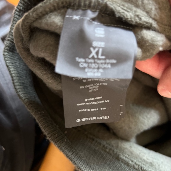 G-STAR HEAVY HOOD WITH ZIPPER ON SHOULDER (olive) - Picture 7 of 7